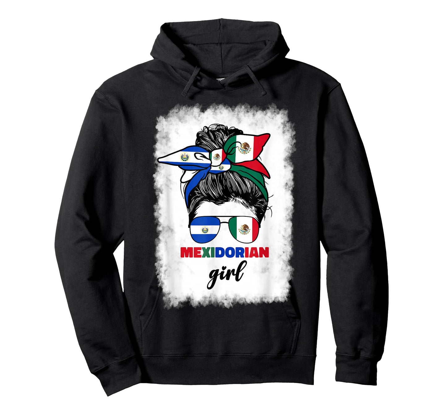 Half Mexican And Salvadorian Mexico El Salvador Flag Girl T-Shirt