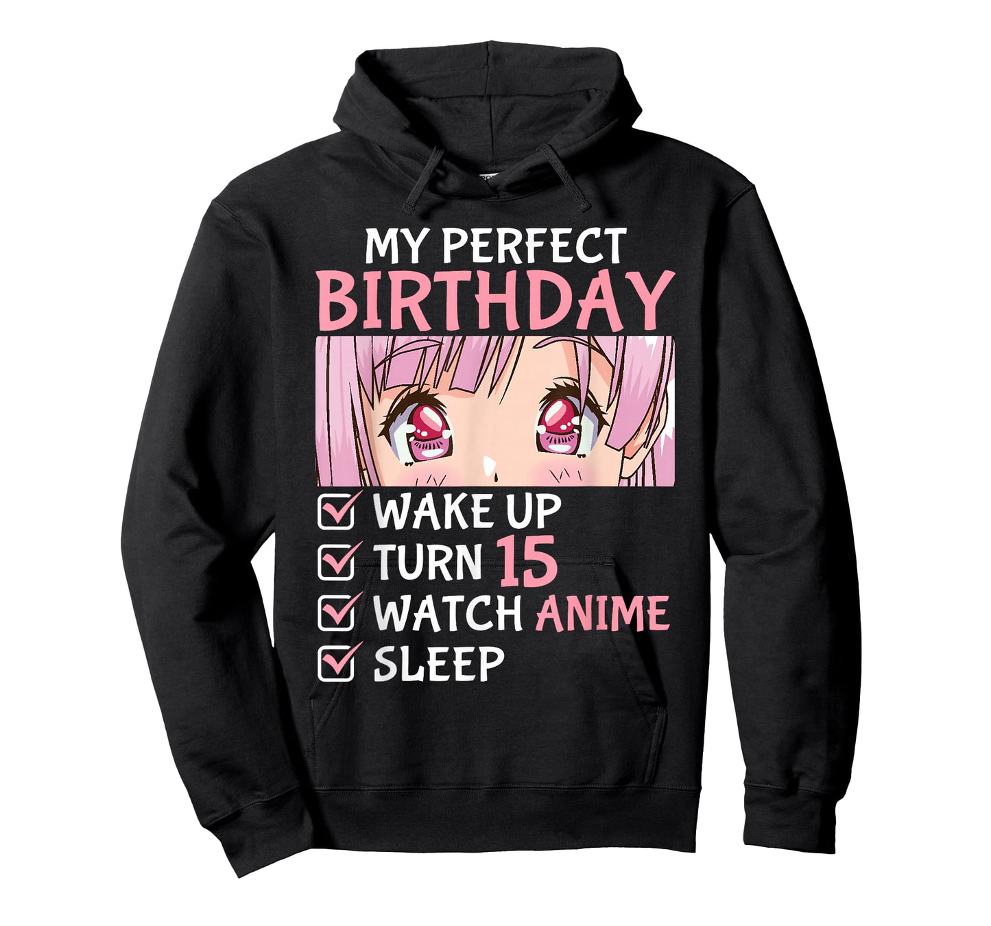 15th Birthday Watch Anime 15 Years Old Anime Teen Girls T-Shirt