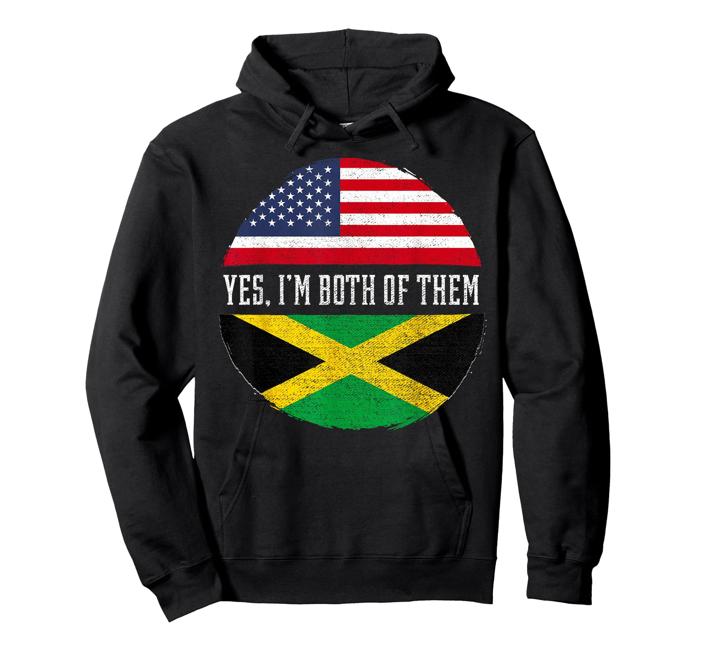 Half American Half Jamaican USA Flag Jamaica Heritage DNA T-Shirt Small