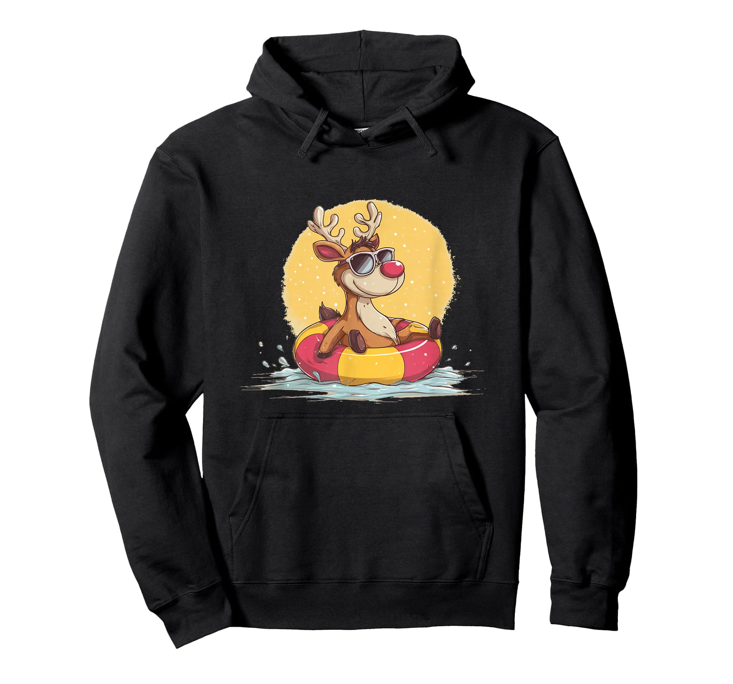 Nice Reindeer with Pool Ring for Fawn and Vacation Lovers T-Shirt