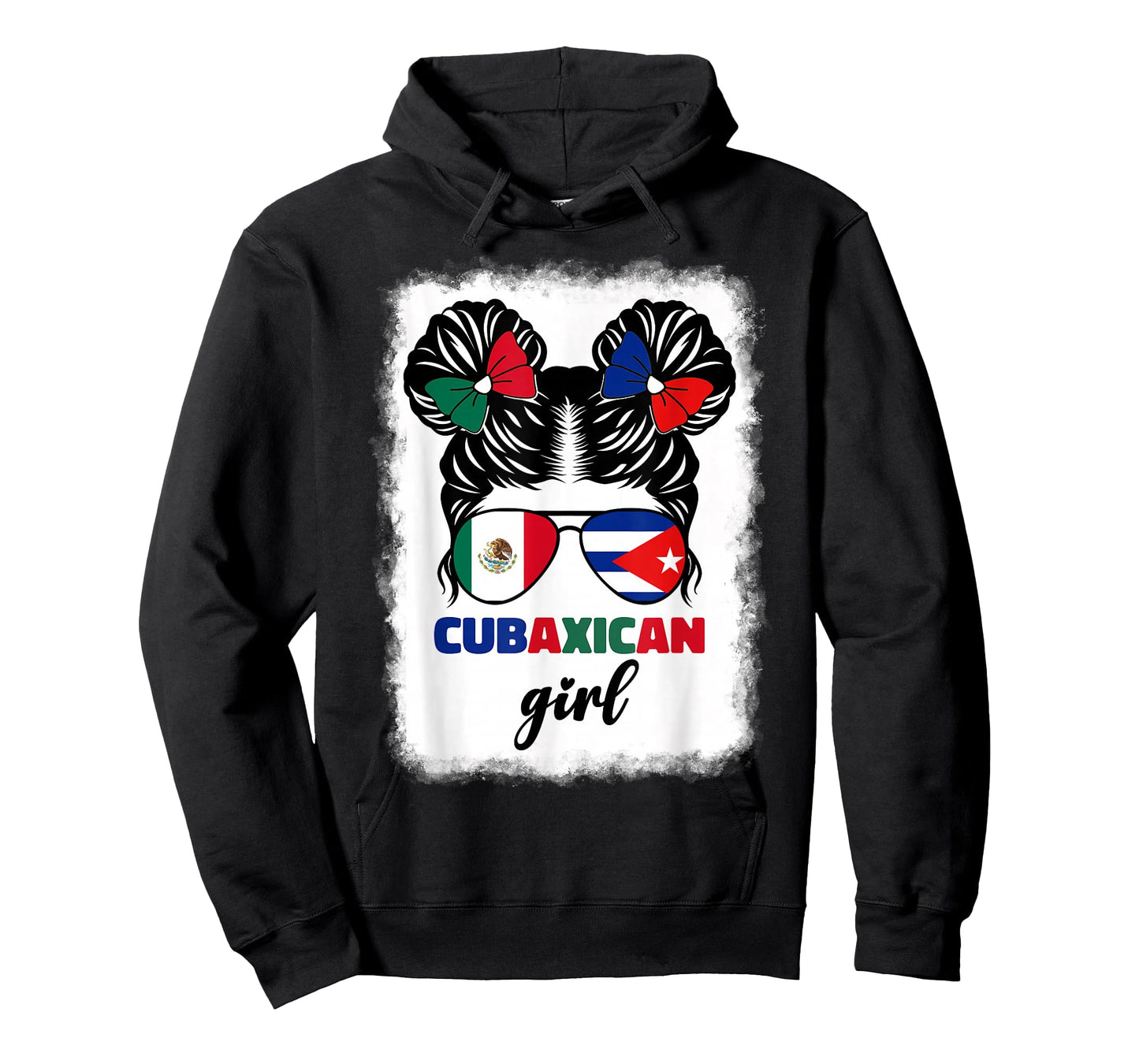 Half Mexican And Half Cuban Mexico Cuba Flag Girl Kids Girls T-Shirt