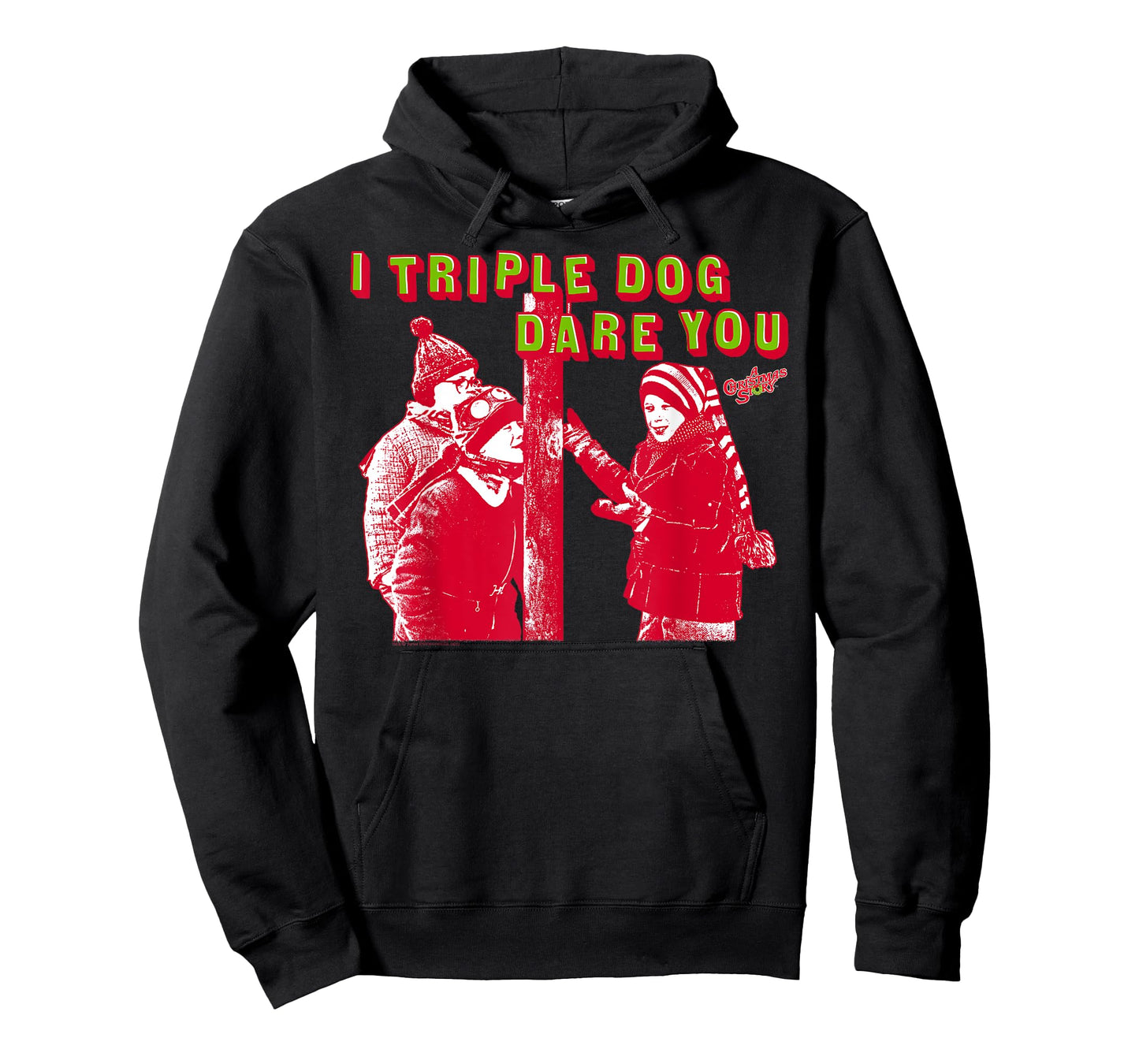 A Christmas Story Triple Dog Dare Red Photo Funny Holiday T-Shirt