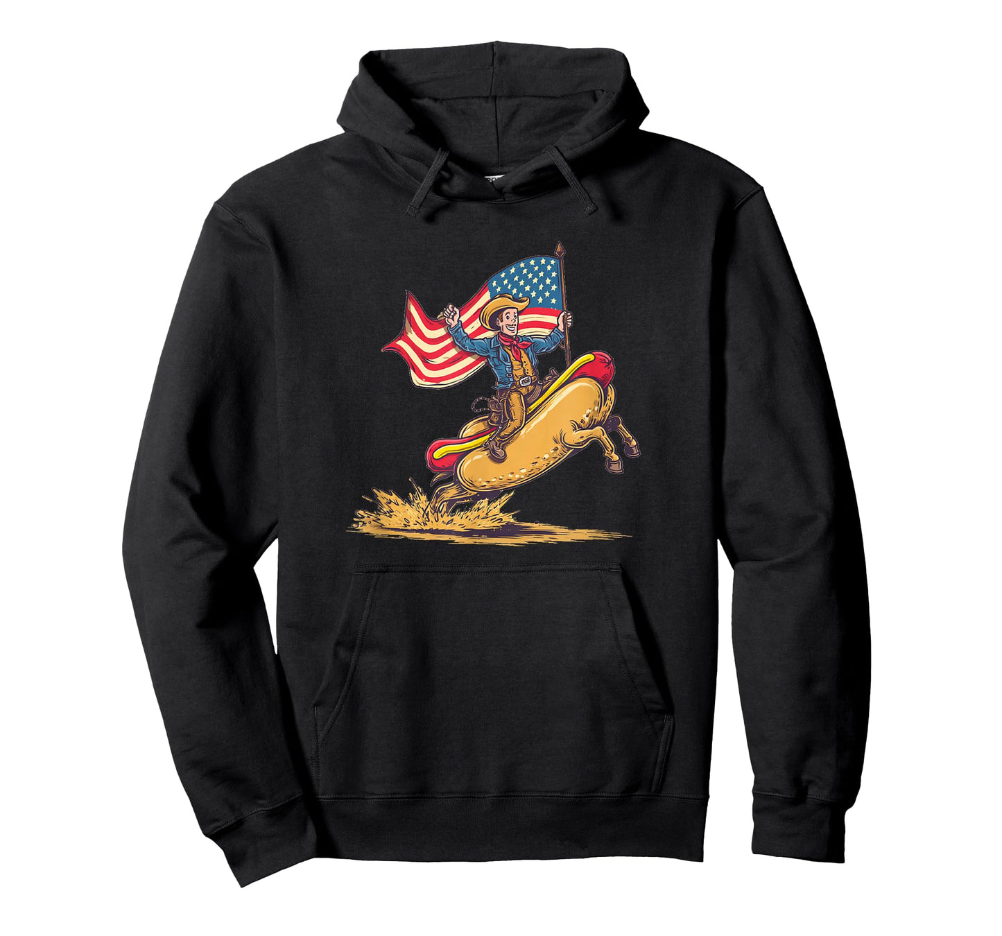 Amazing Hotdogs and Rodeo Looks with USA Colors T-Shirt