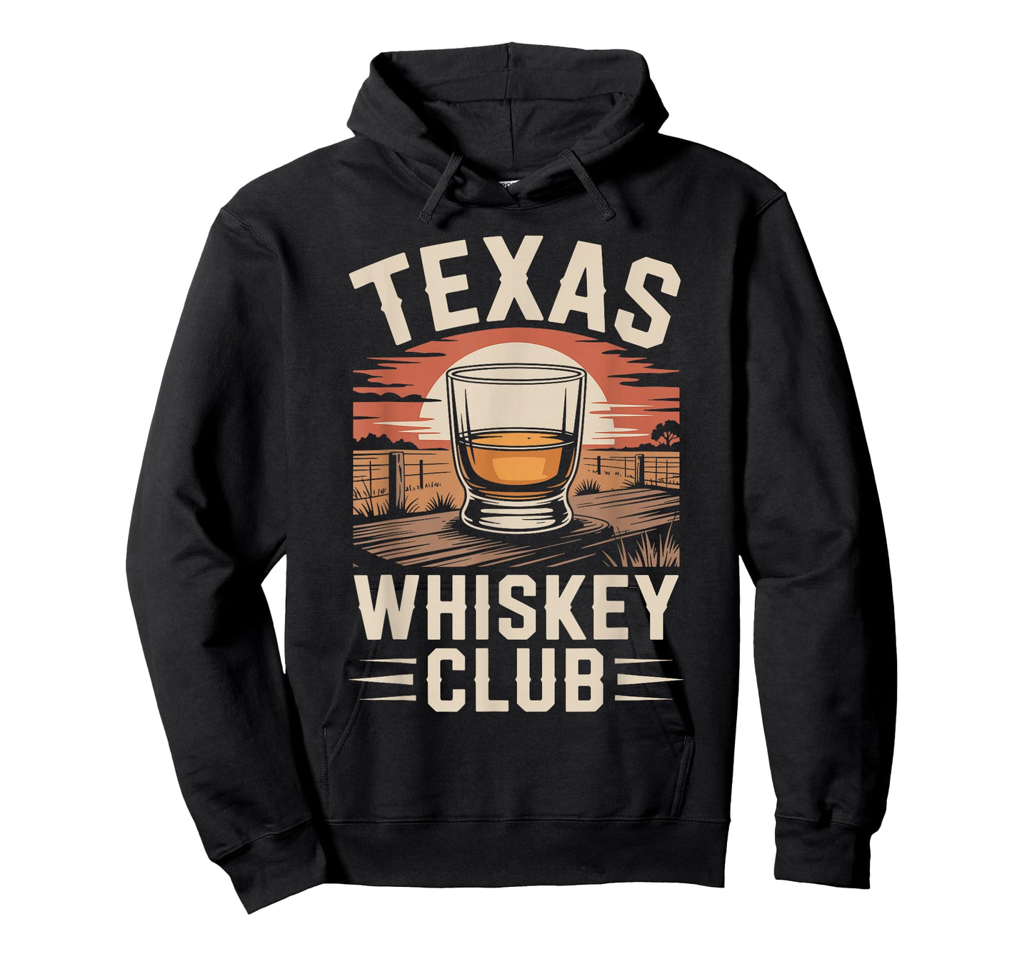 Texas Whiskey Club Sunset Retro Bourbon T-Shirt