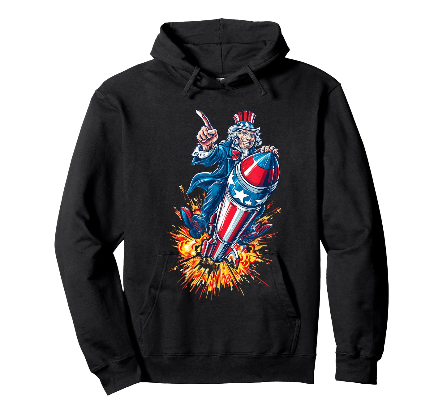 Awesome Uncle America with Firework for US Rockets Lovers T-Shirt