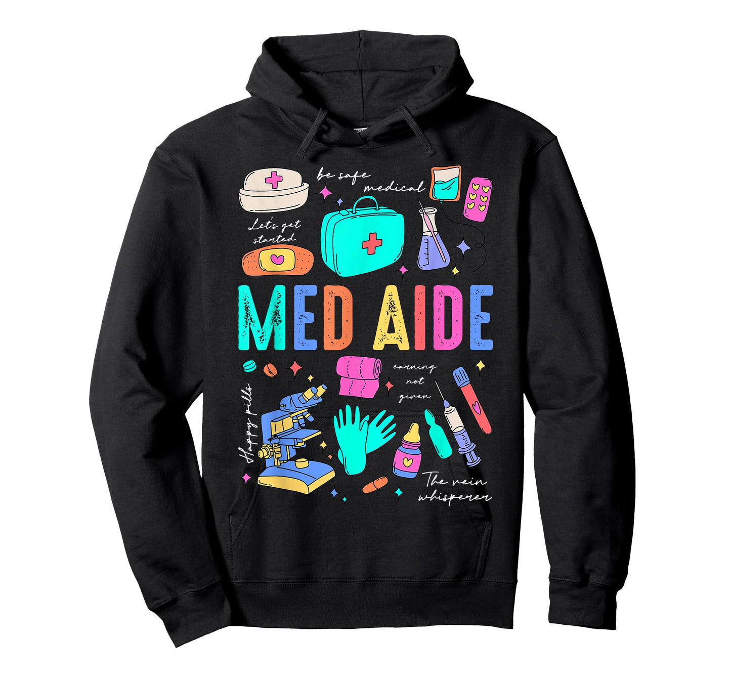 Retro Med Aide Certified Medication Aide Nursing Med Tech T-Shirt