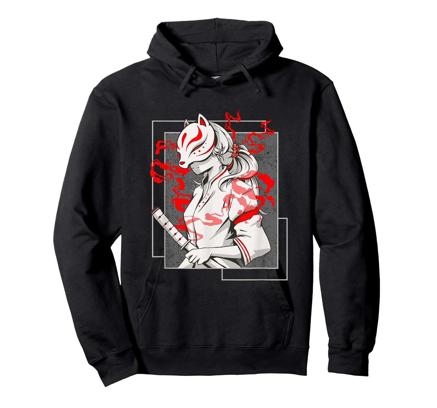 Japanese Fox Mask Aesthetic Kitsune Inari Anime Oni Monster T-Shirt