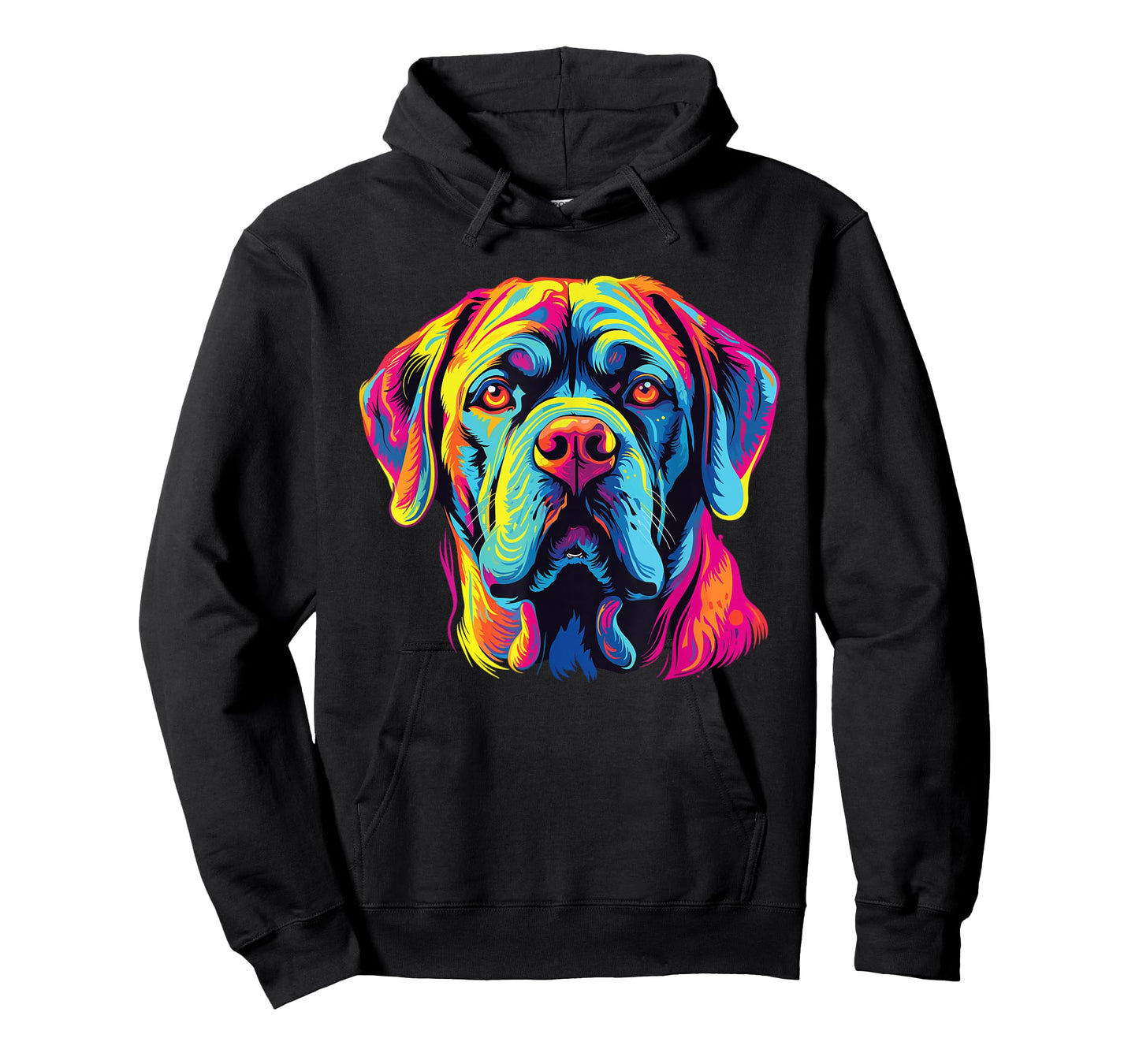 Retro Mastiff Dog Tees Unisex-Adults Kids Multicolor Watercolor Artistic Modern Dog-Themed T-Shirt Small