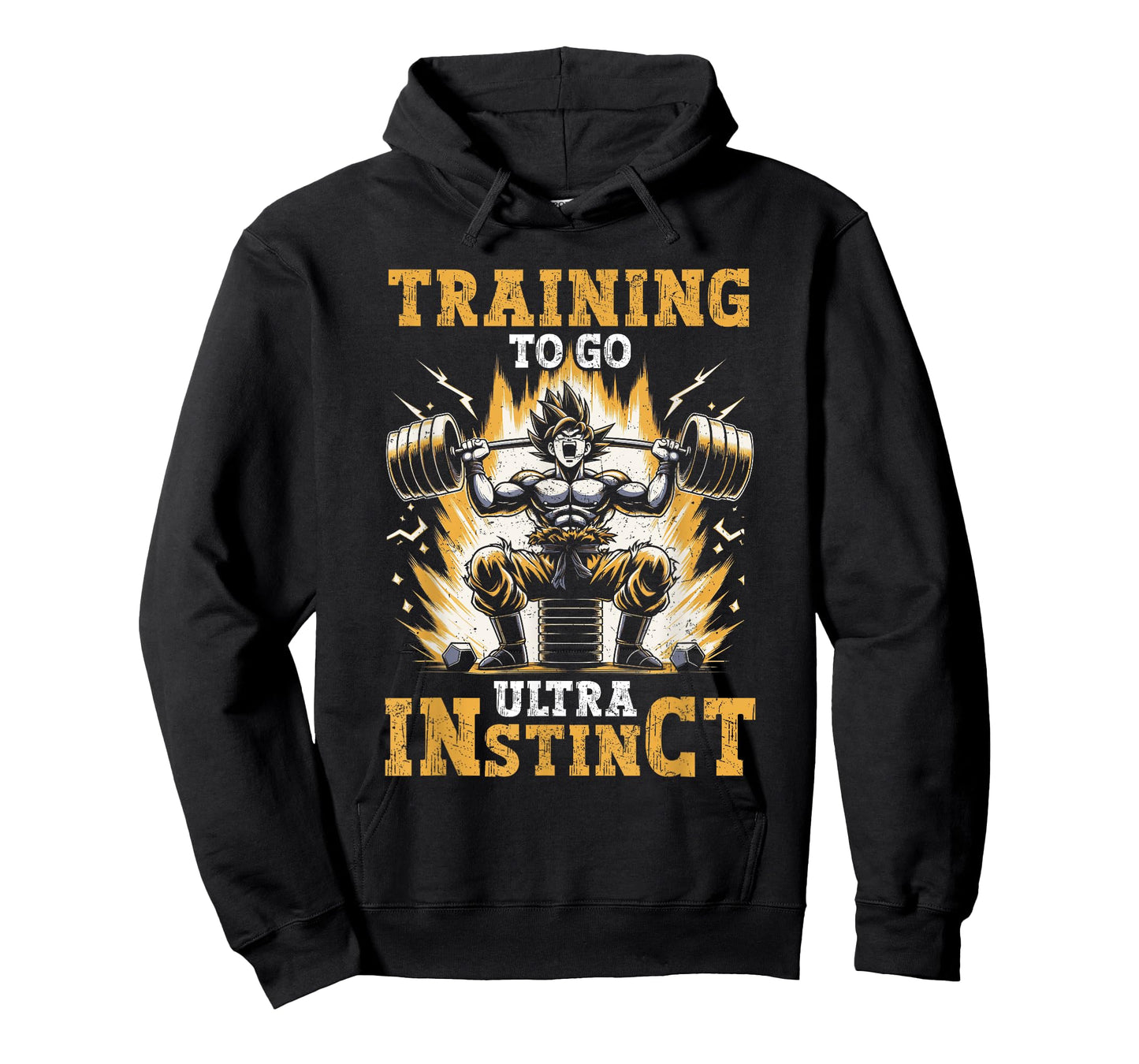 Training To Go Ultra Instinct Gym Weightlifting Distressed T-Shirt