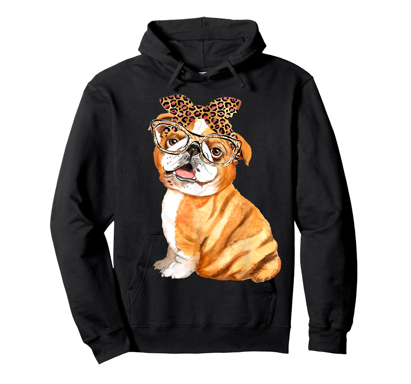 English Bulldog, Dog Dad Mom Gifts, Nerdy Glasses Bulldog Men Women Girls Kids T-Shirt