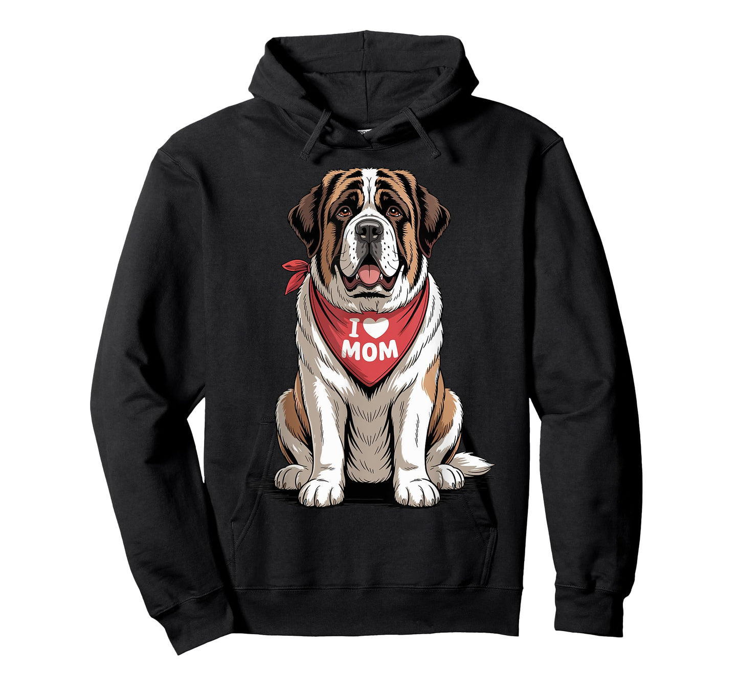 I Love Mom Saint Bernard Lover Dog Mother's Day T-Shirt