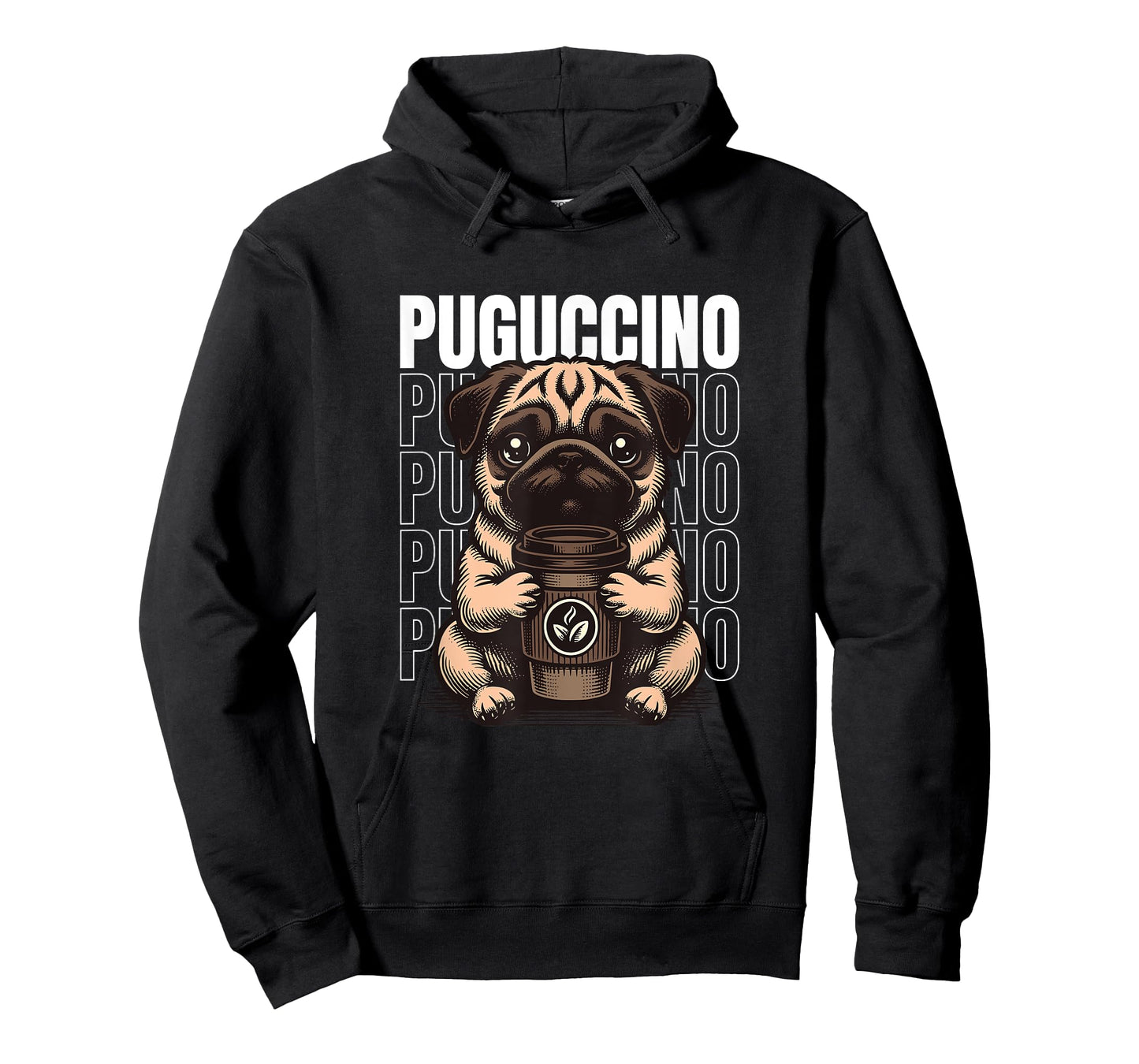 Funny Puguccino Dog Pug Cappuccino Lover Men Women T-Shirt