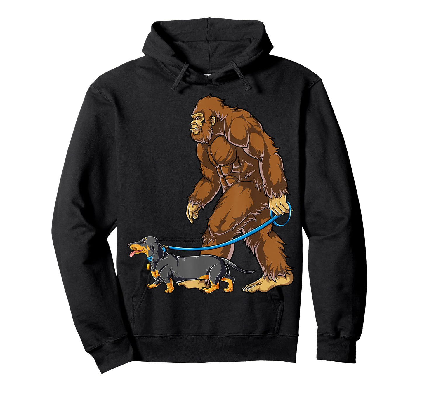 Bigfoot Dachshund Dog Walk Funny Sasquatch Lovers Men Women T-Shirt