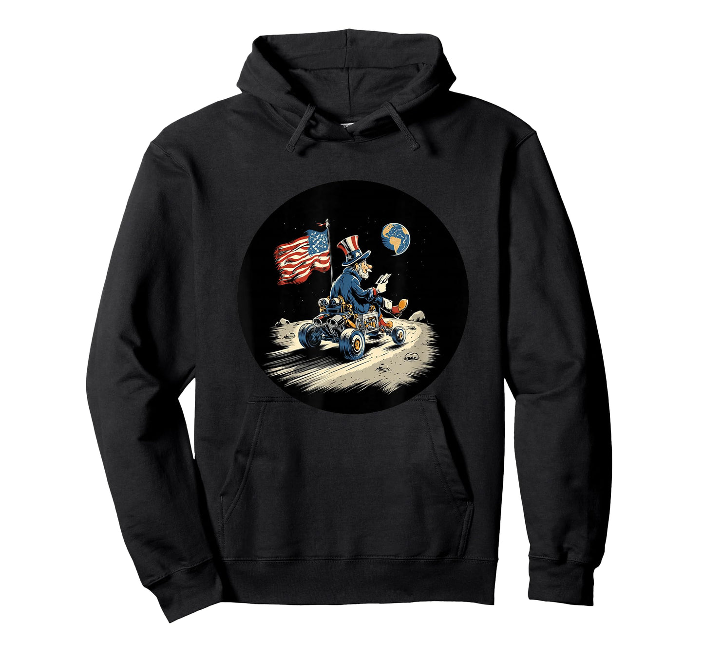 Patriotic Moon Vehicle with US President T-Shirt