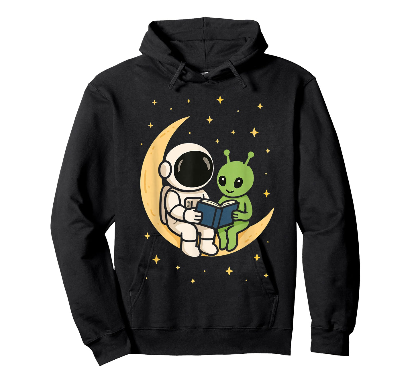 Reading Astronaut Alien Moon Cosmic Bookworm Space Explorer T-Shirt