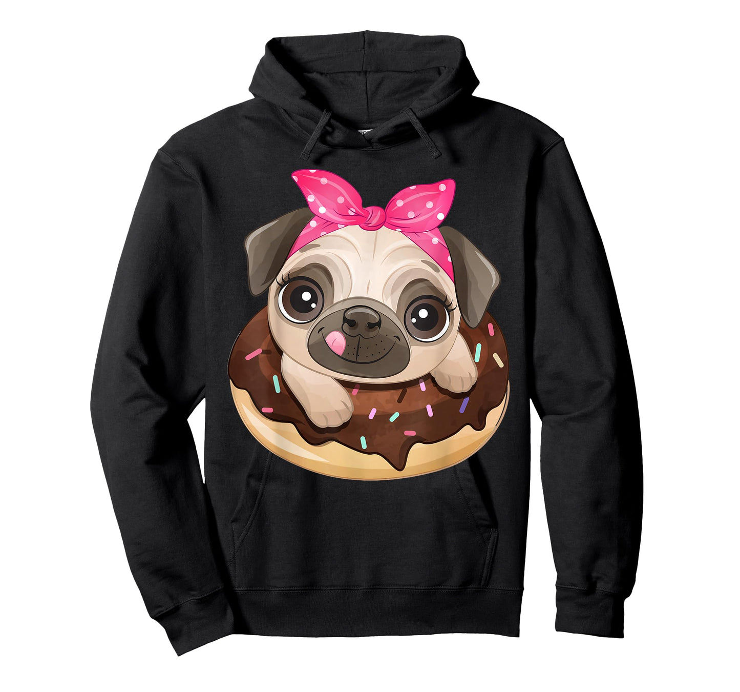 Cute Pug Shirt Donut Girls Dog T-Shirt