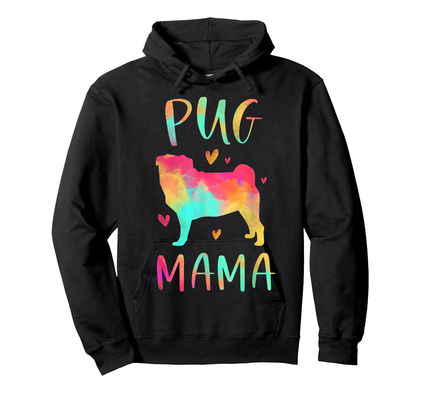 Pug Mama Colorful Pug Gifts Dog Mom T-Shirt Small