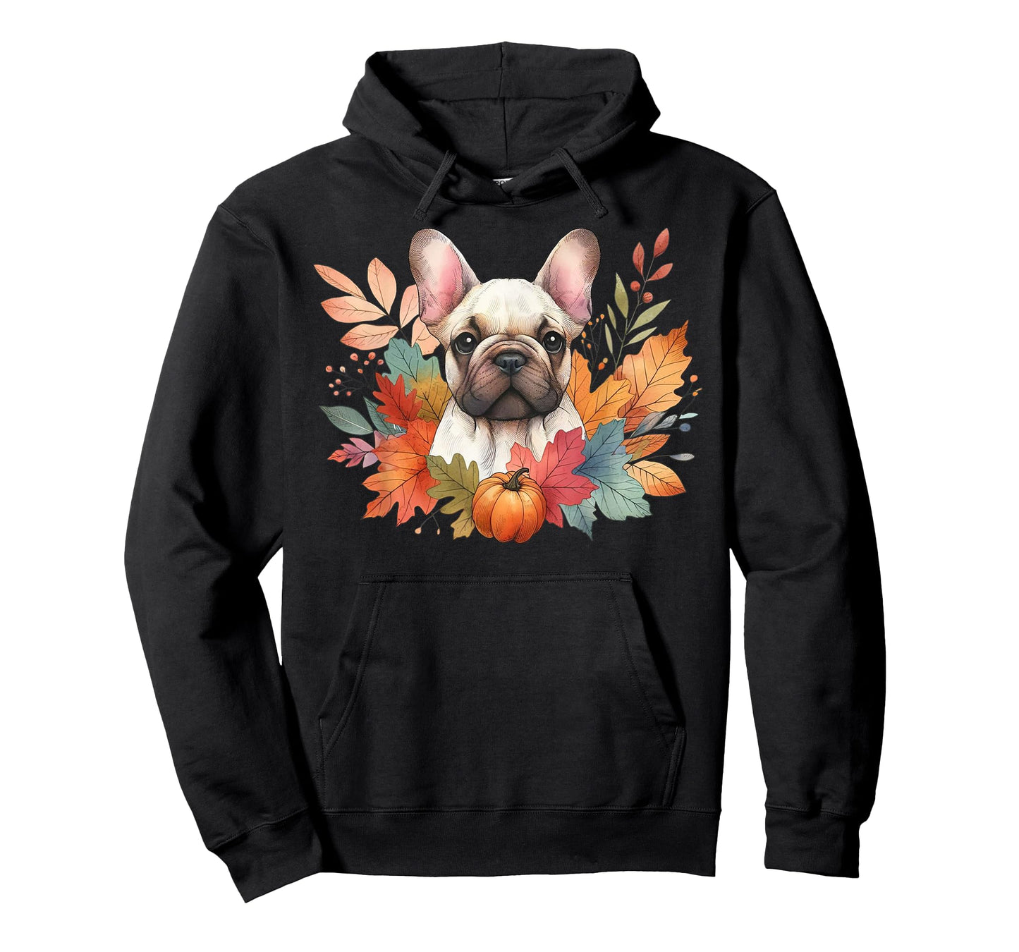French Bulldog Autumn Fall Red Leaves Holiday Thanksgiving T-Shirt