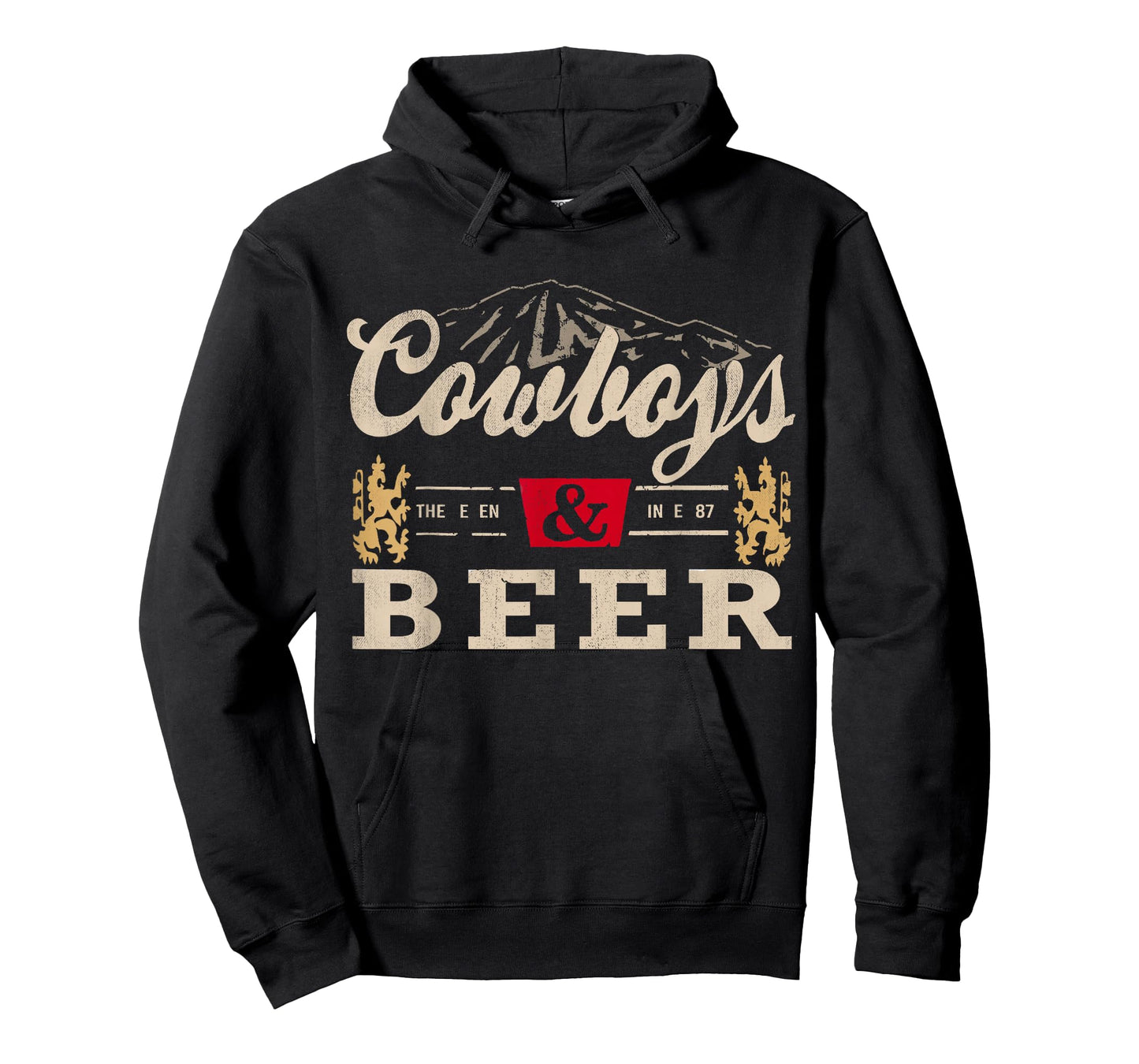 Vintage Cowboys Western and Beer, Cowboy Lovers Tees T-Shirt Small