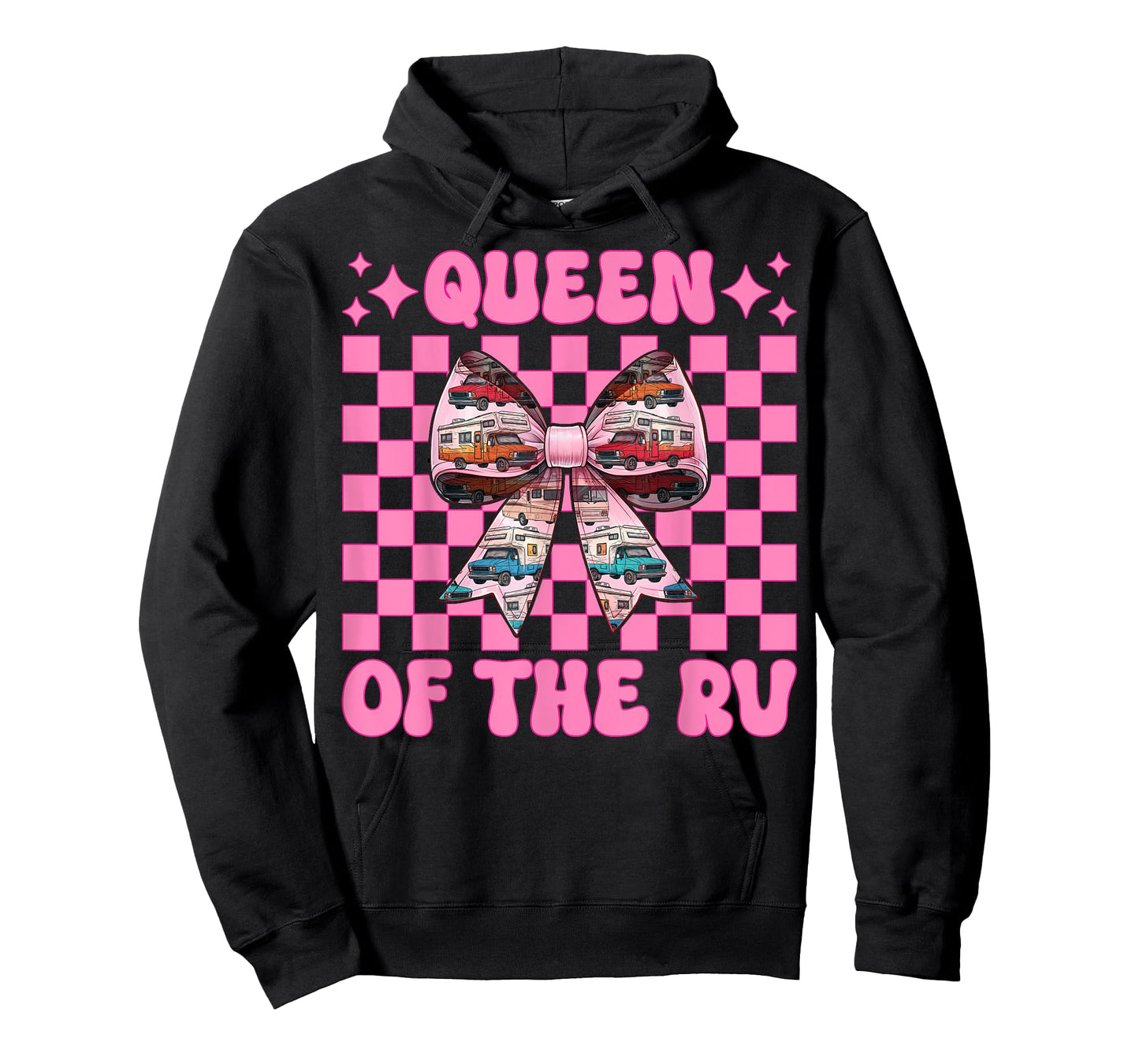 Queen of The Rv Camping Camper Motorhome Girl Mom Coquette T-Shirt