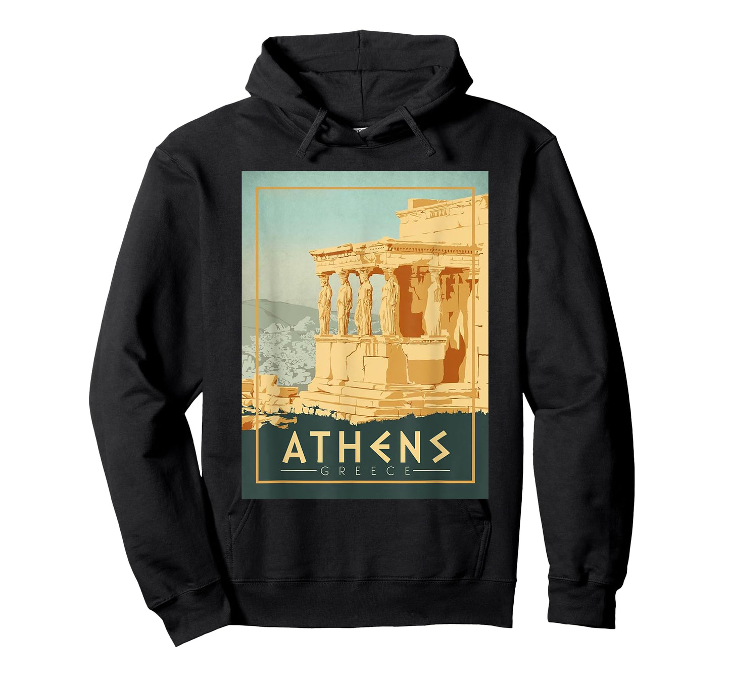 Vintage Athens Ancient Temple Of Athena Greece Souvenir T-Shirt