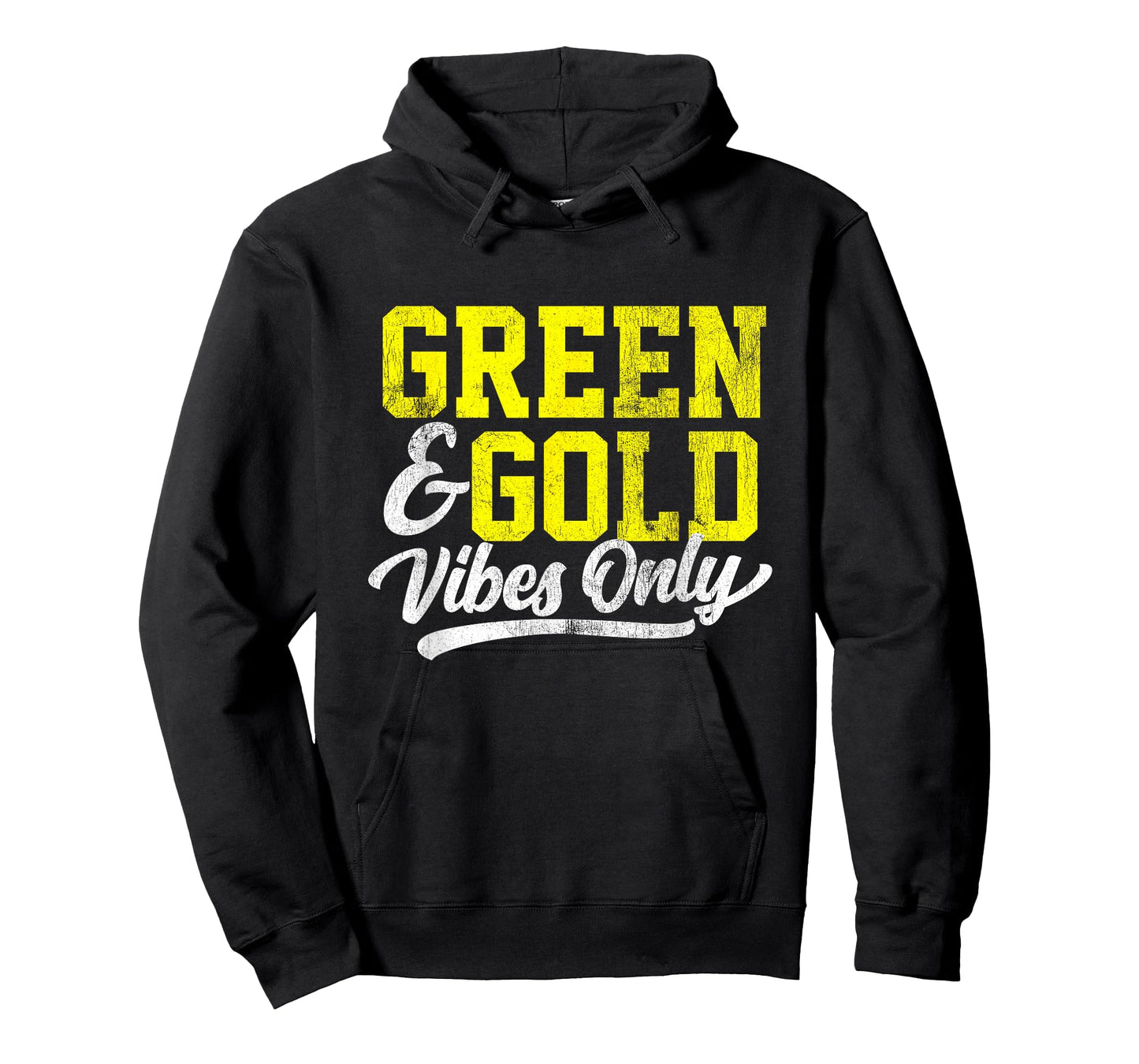 Green & Gold Vibes Only Game Day High School Football Group T-Shirt