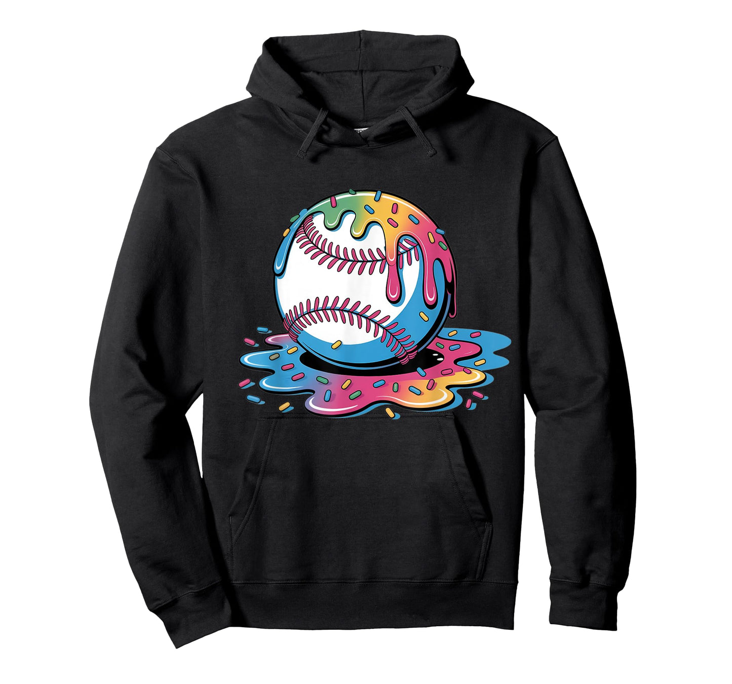 Baseball Ball Ice Cream Drip Youth Boys T-Shirt