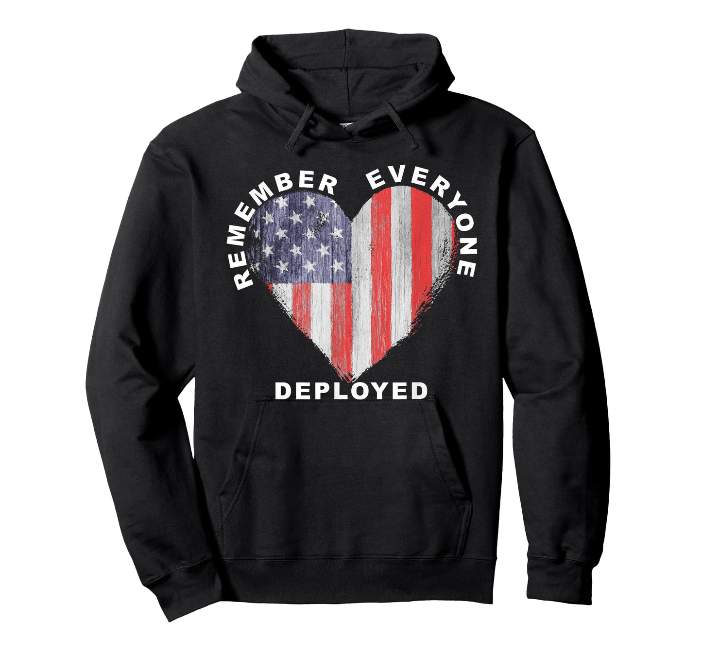 RED Friday Remember Everyone Deployed Military Heart Flag V T-Shirt