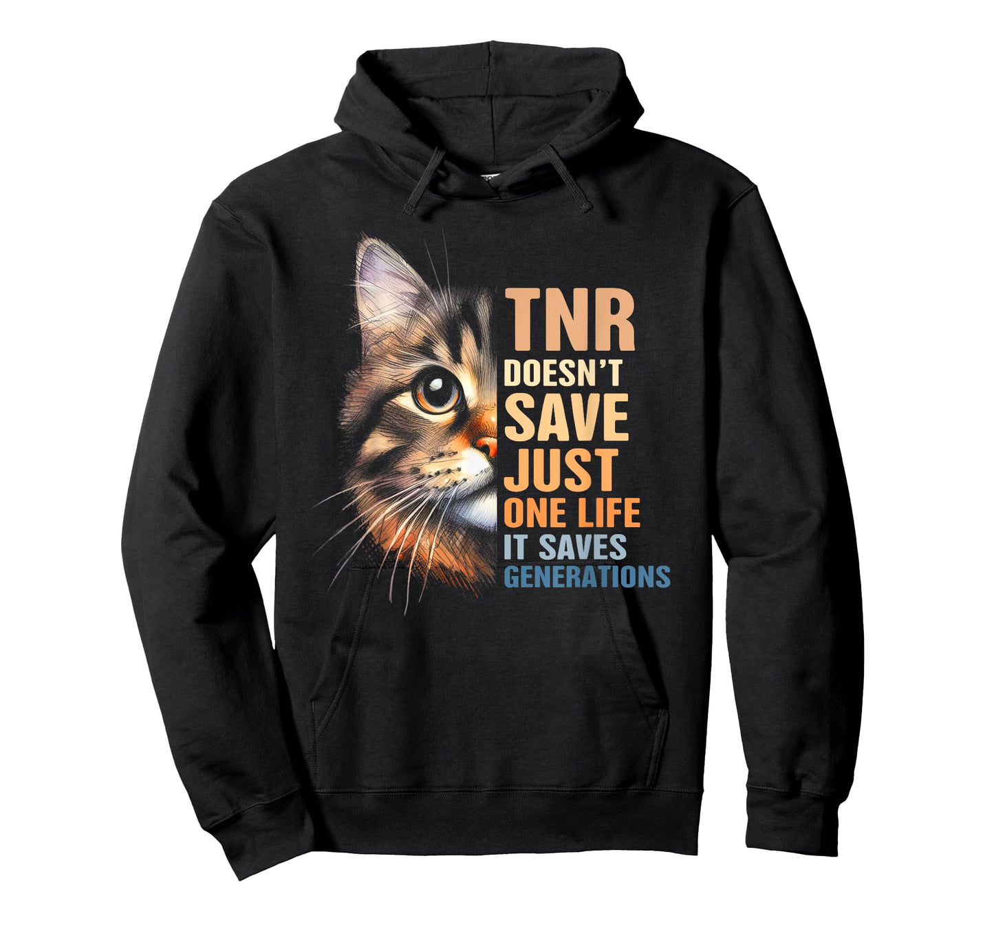 Cat Rescue TNR Doesn't Save Just One Life Saves Generations Men Women T-Shirt