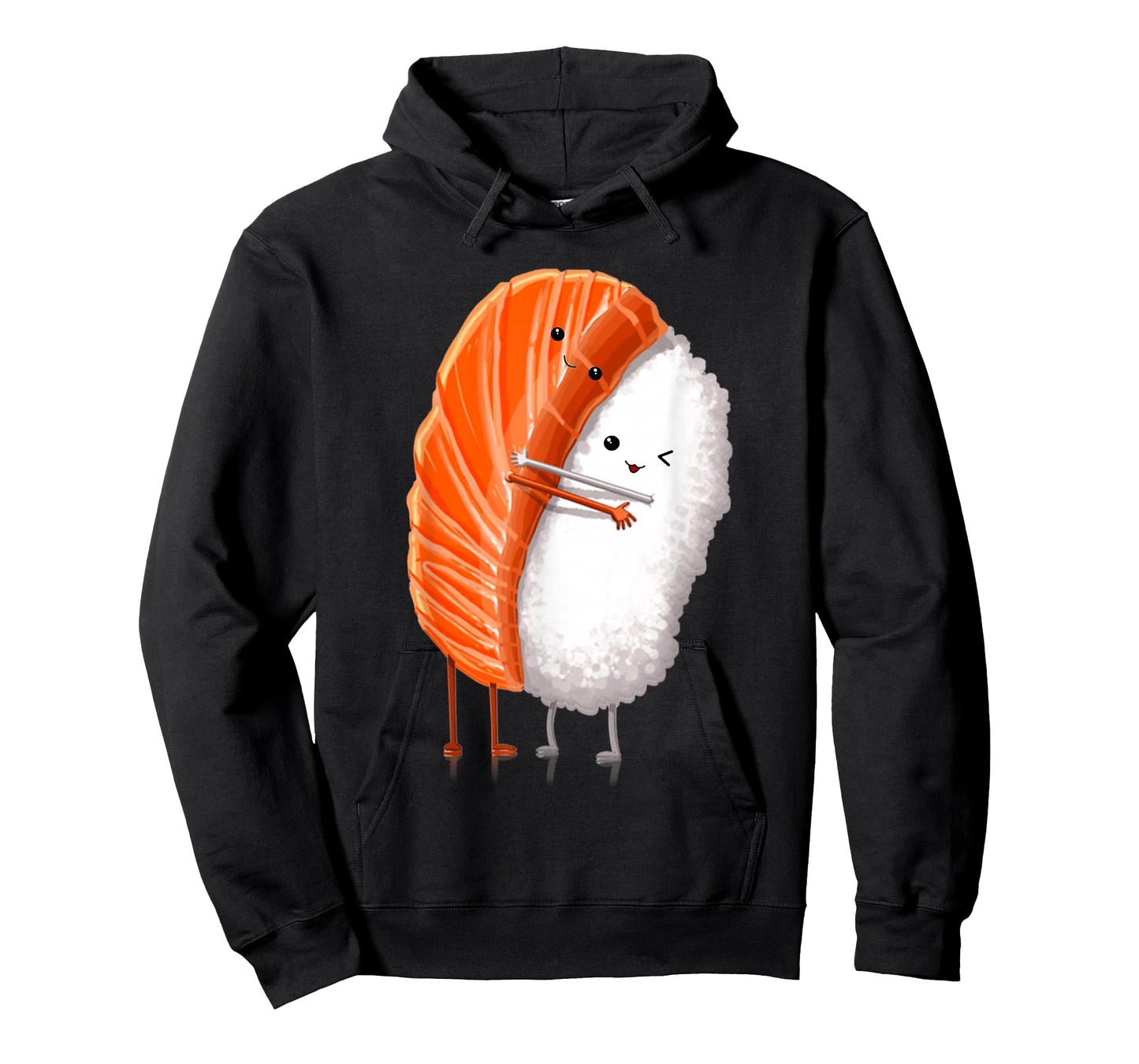 Funny Sushi Hugging Salmon Cute Japanese Sushi Kawaii Food T-Shirt