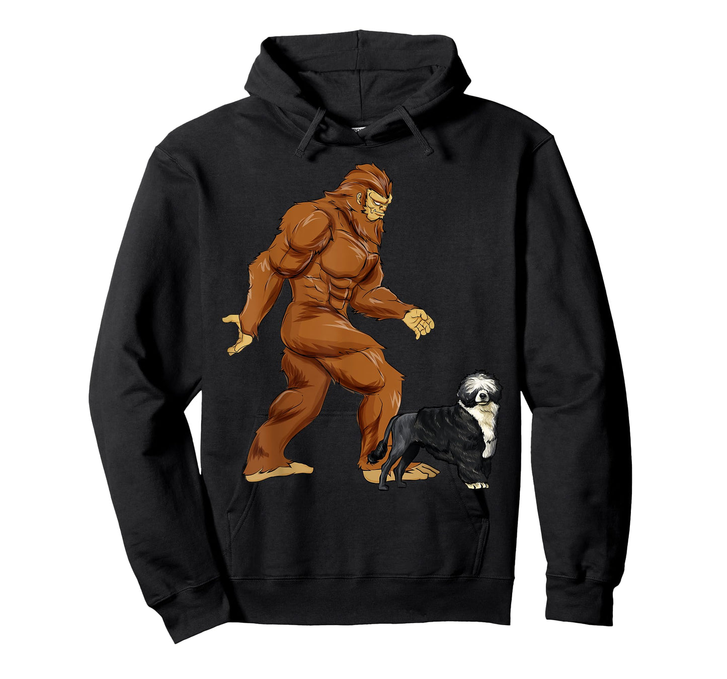 Funny Bigfoot Walking Portuguese Water Dog Sasquatch Dog T-Shirt for Men Women Kids