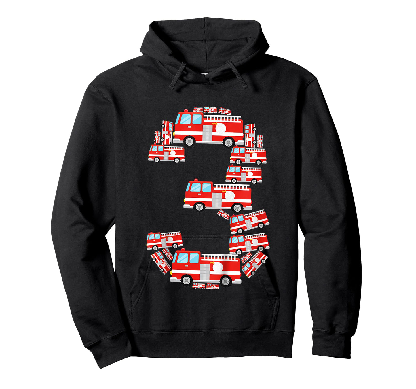 Kids Fire Truck 3rd Birthday Boy 3 Year Old Toddler Firefighter T-Shirt