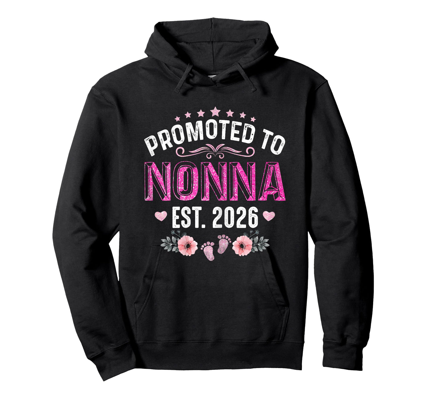 Promoted to Nonna Est. 2026 Funny Floral Mother's Day T-Shirt
