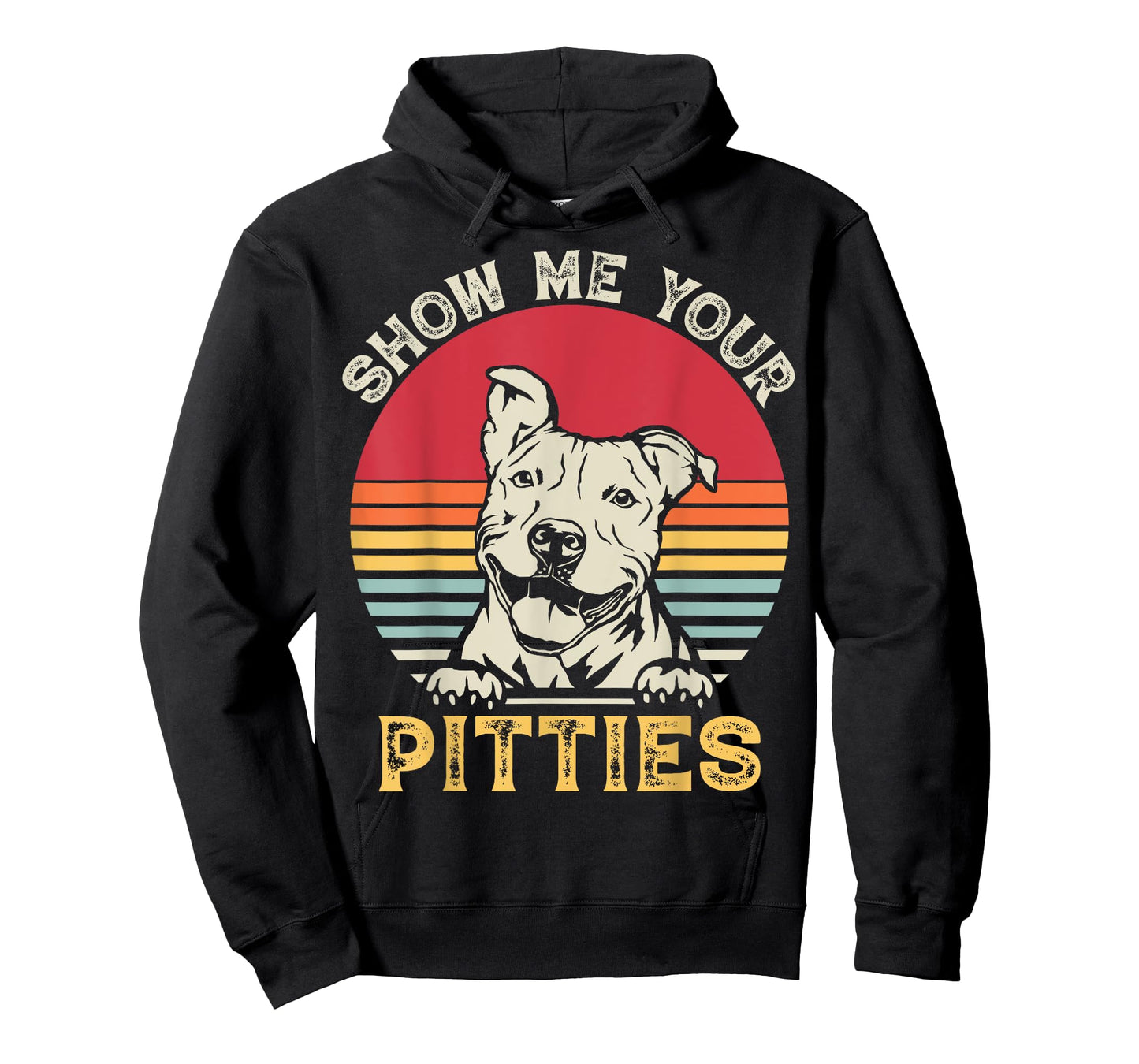 Show Me Your Pitties Funny Pitbull Lover Vintage Dog Lovers T-Shirt for Men Women