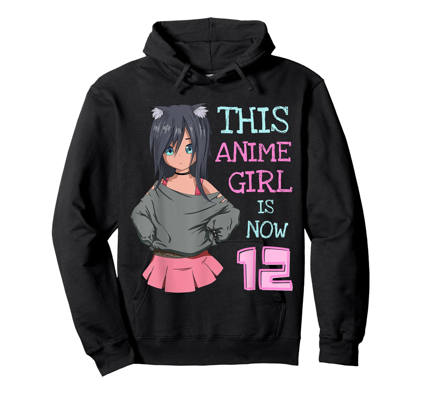 This Anime Girl Is Now 12 Years Old Birthday Girl Kawaii T-Shirt