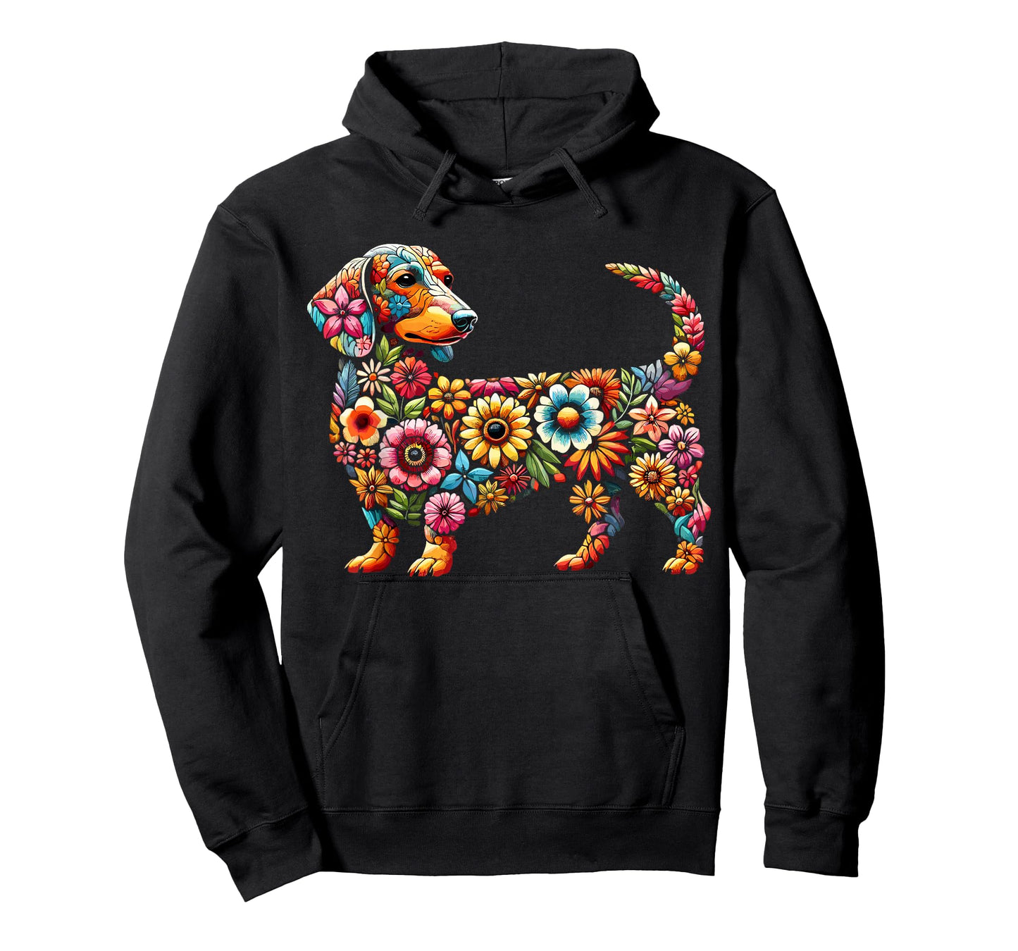 Dachshund Flower Funny Dog T-Shirt