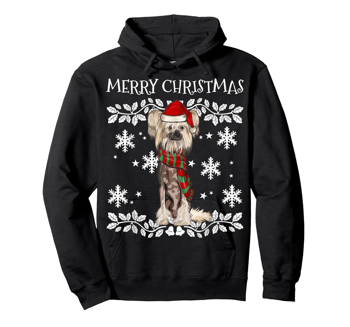 Merry Christmas Ornament Chinese Crested Xmas Santa T-Shirt