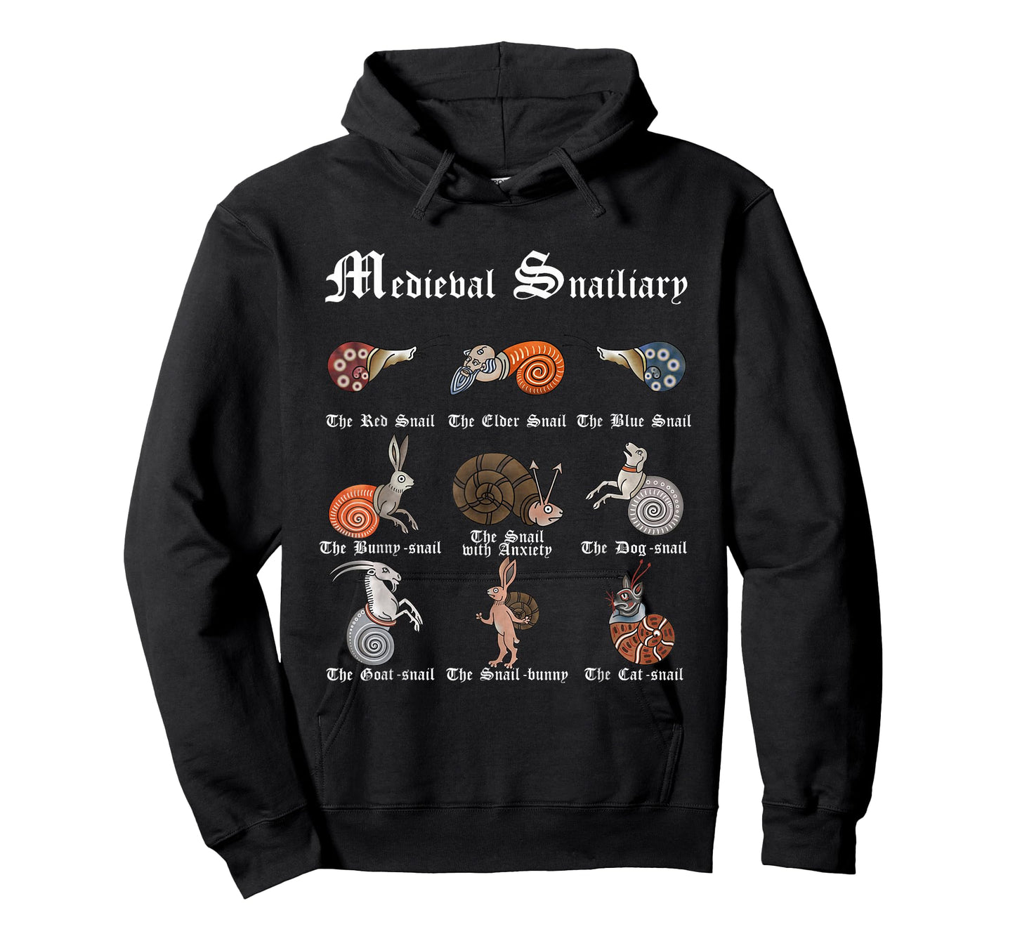 Medieval Marginalia - Medieval Snailiary - Snails T-Shirt