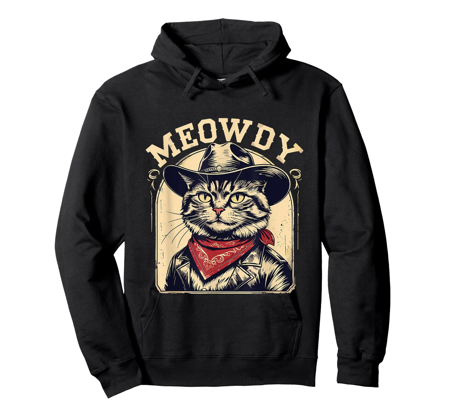 Meowdy Country Music Vintage Girls Funny Western Cowboy Cat T-Shirt