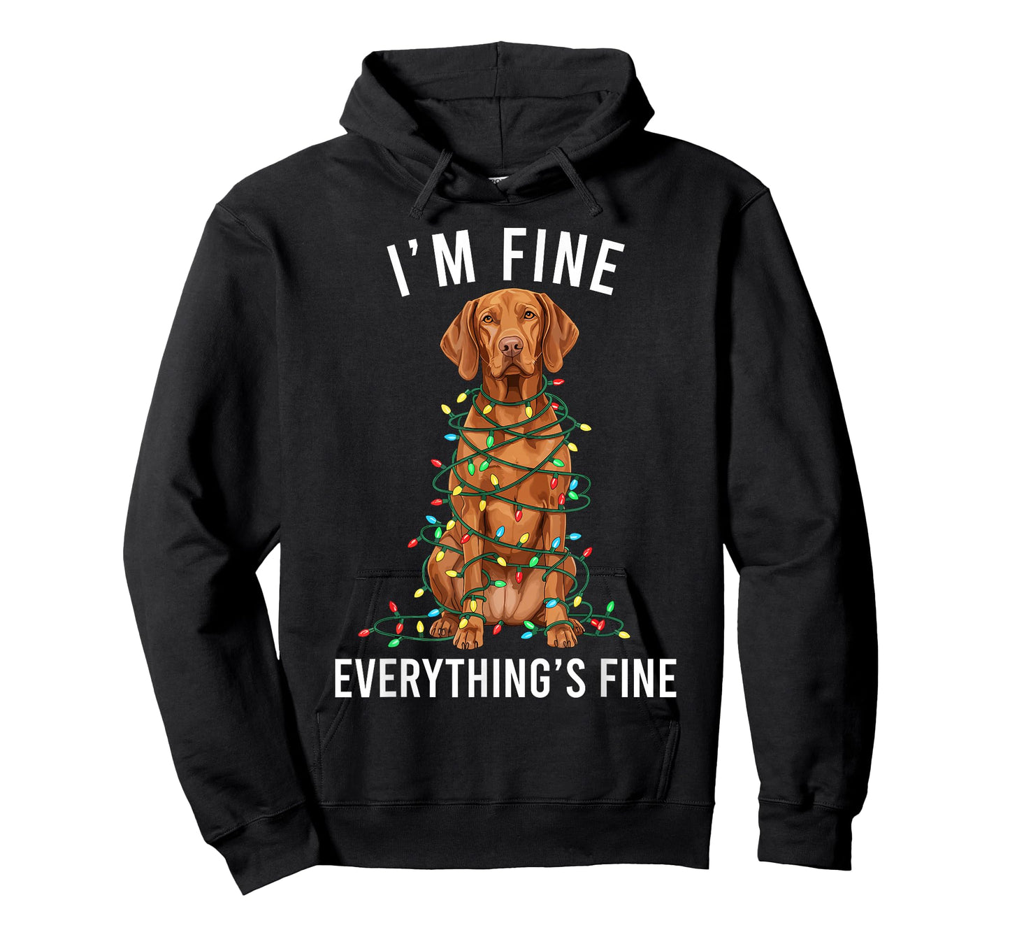 Vizsla Christmas I'm Fine Everything is Fine T-Shirt