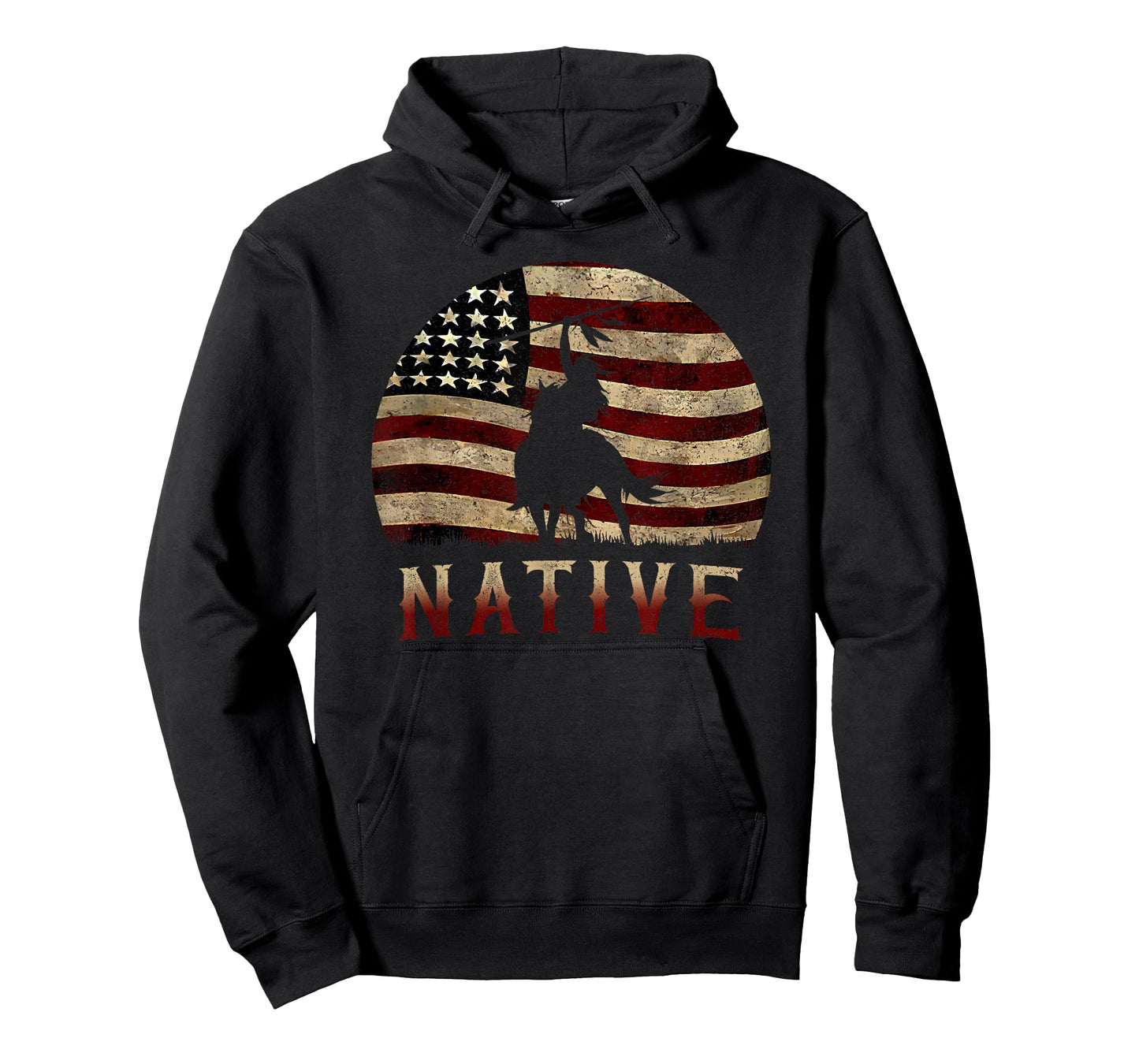 Native USA Vintage American Flag T-Shirt