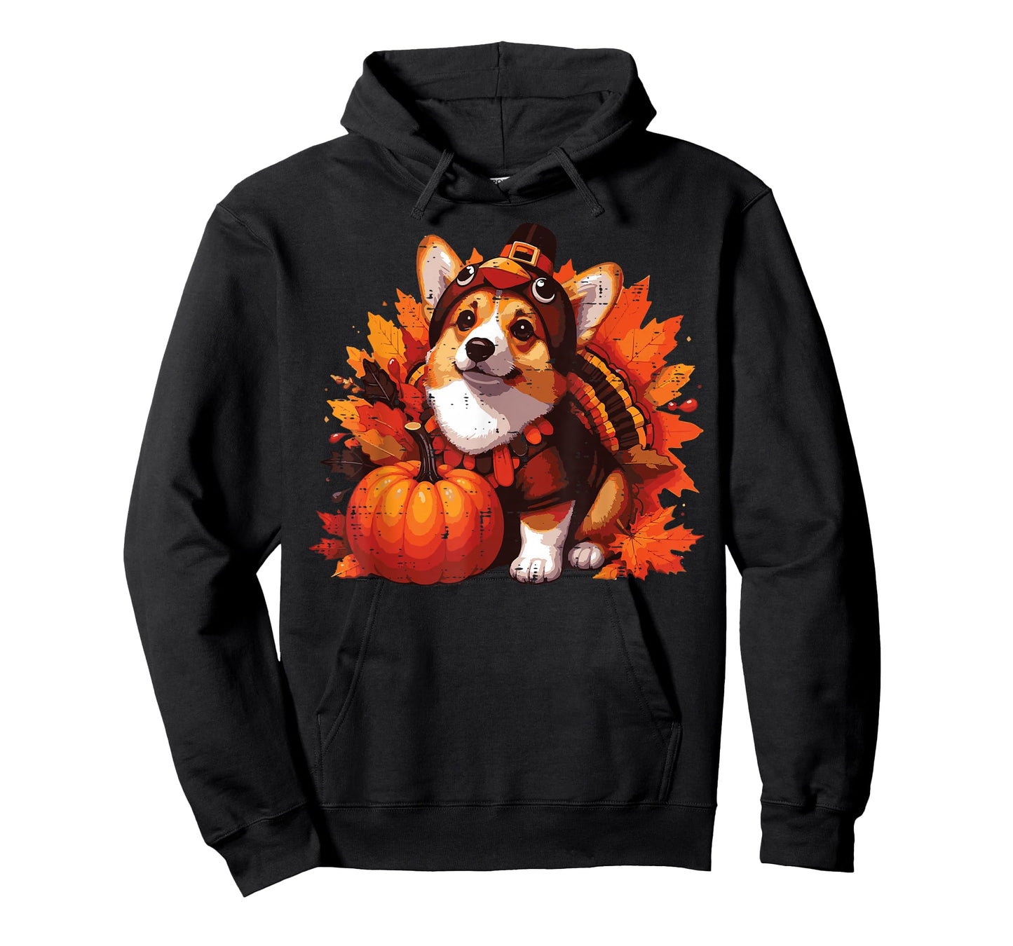 Thanksgiving Dog Corgi Turkey Funny Fall Pet Men Women Kids T-Shirt