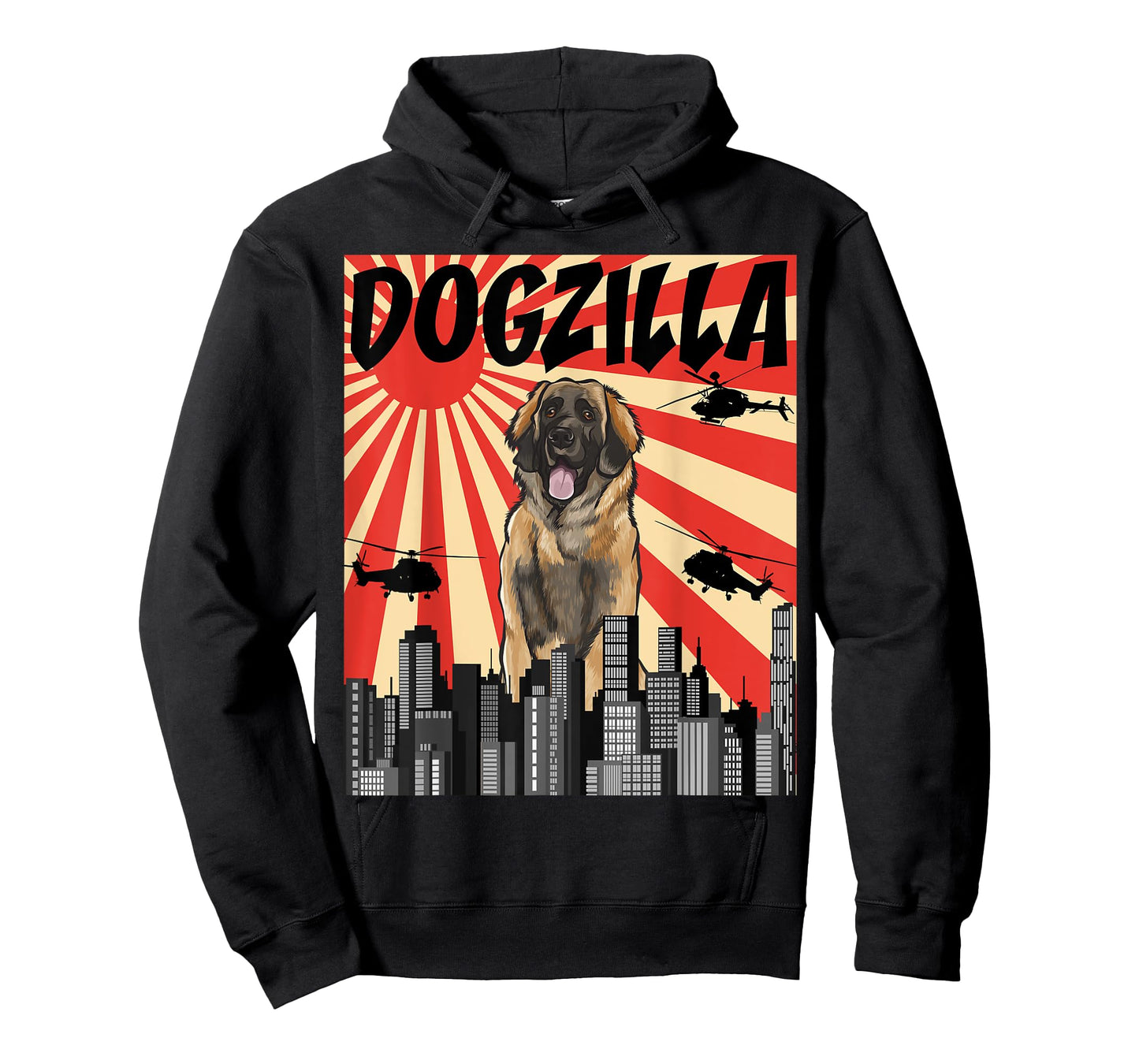 Funny Retro Japanese Dogzilla Leonberger T-Shirt