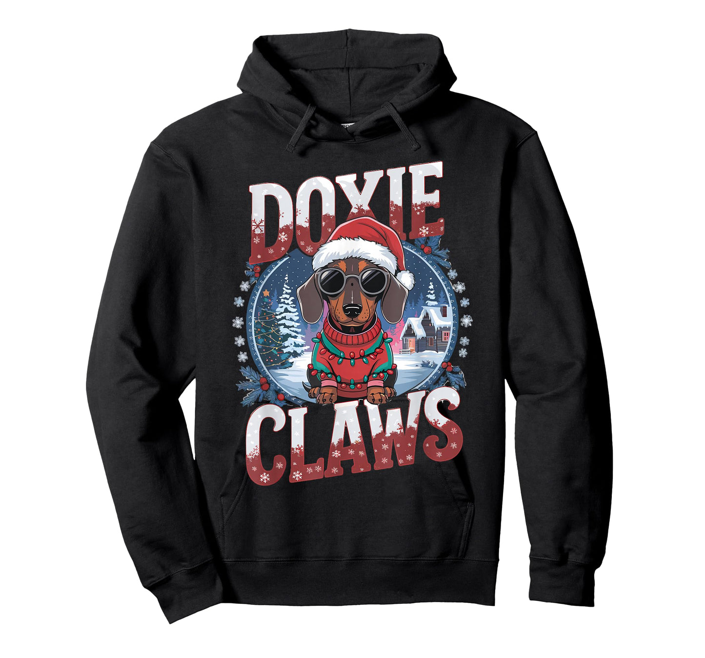 Dachshund Dog Owner Xmas Costume Doxie Claws Christmas T-Shirt