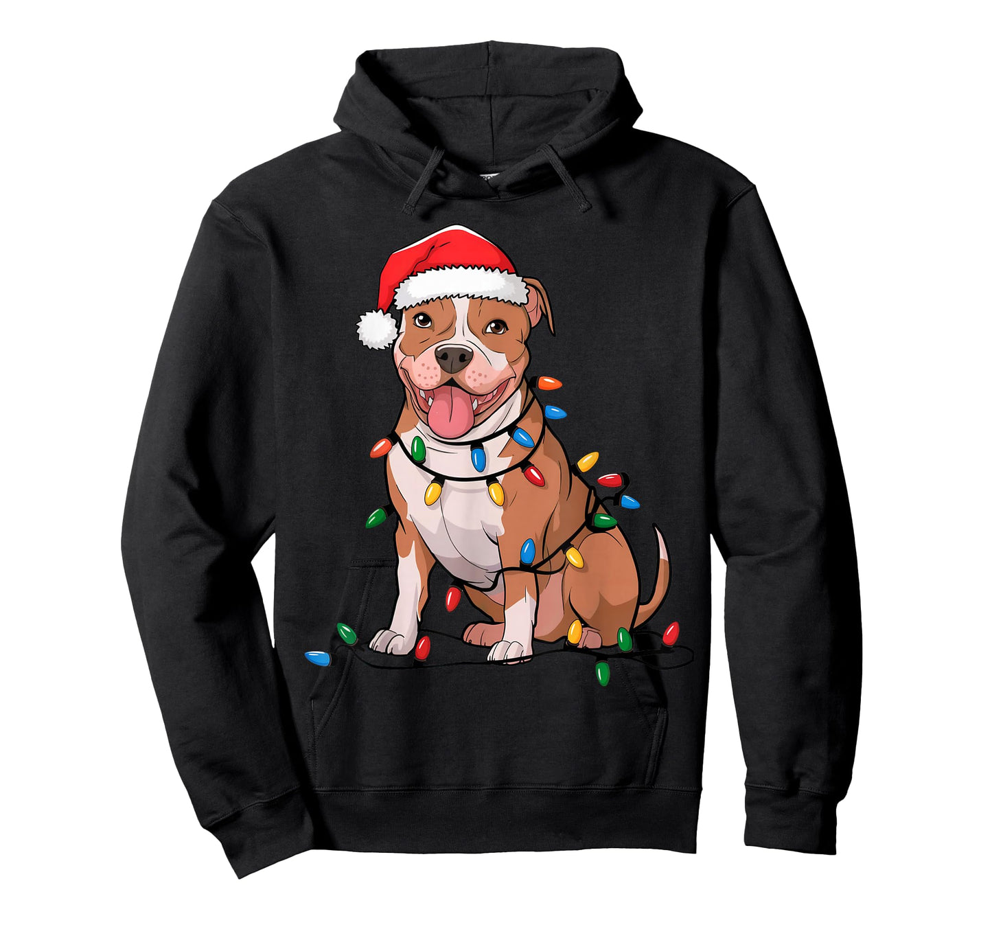 American Pit Bull Terrier Christmas Lights Xmas Dogs Gifts T-Shirt