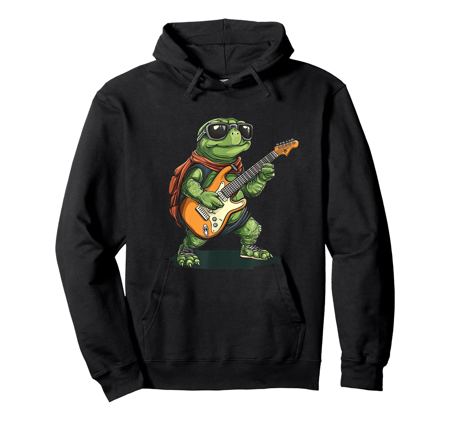 Cool Sunglasses Turtle with Rocking Guitar Outfit T-Shirt