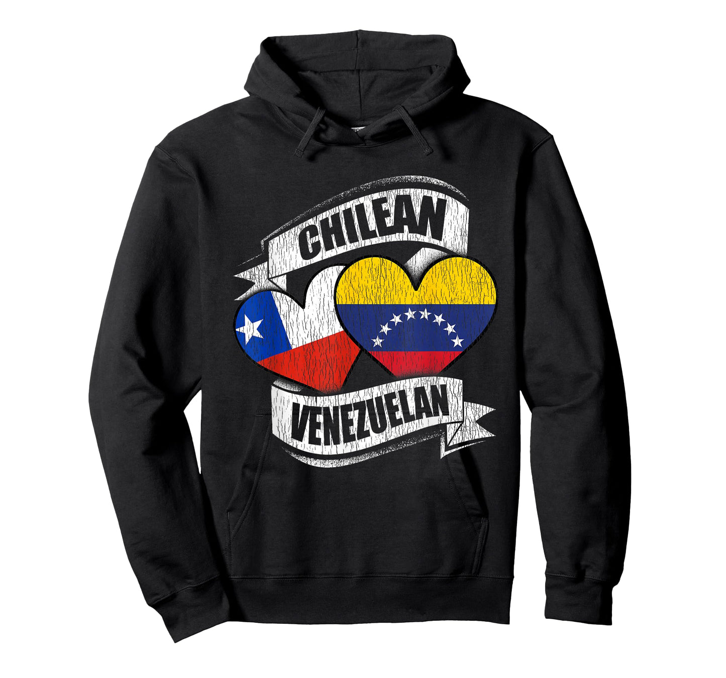 Chilean Venezuelan Hearts Chile Venezuela Flags T-Shirt