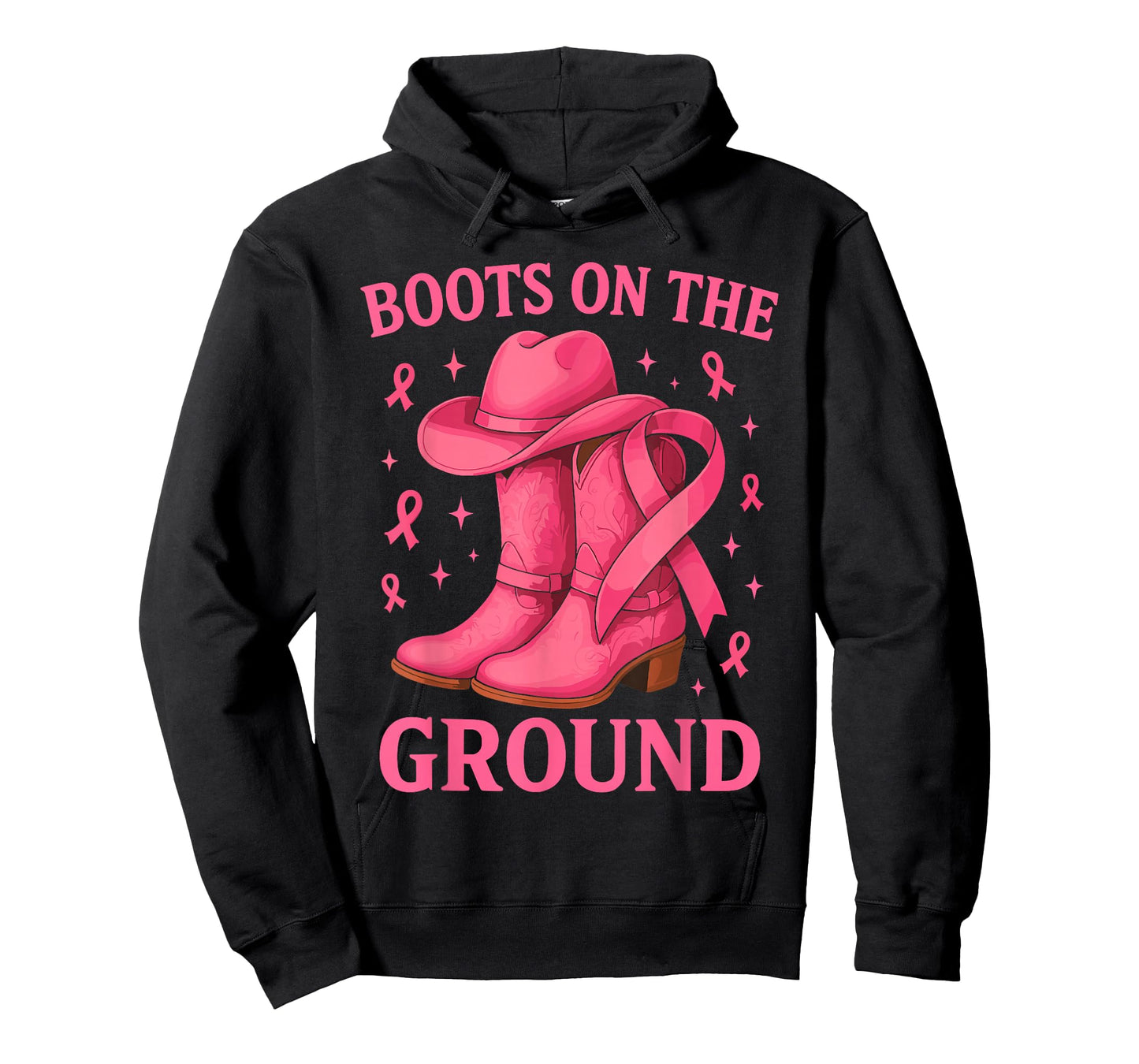 Breast Cancer Shirts for Women, Cowgirl Boots On The Ground T-Shirt