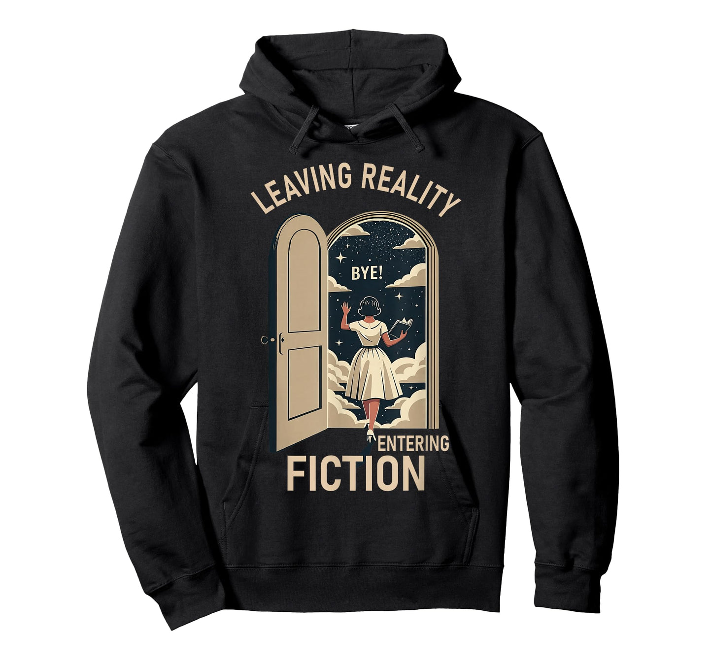 Leaving Reality Entering Fiction Bookish Reading Book Lover T-Shirt