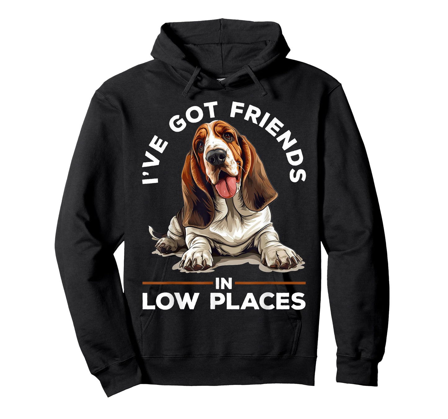 Basset Hound Dog Breed I've Got Friends in Low Places T-Shirt